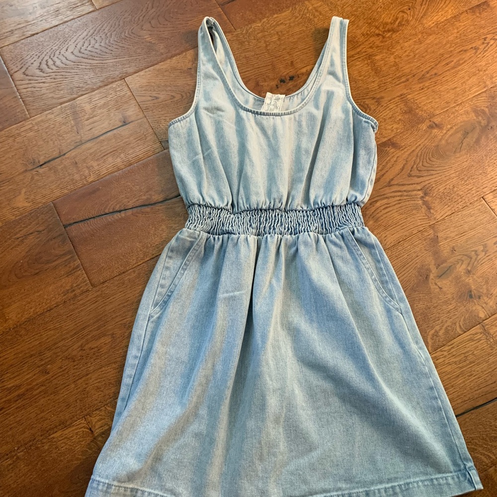 Anthropologie Casual Light Blue Denim Dress